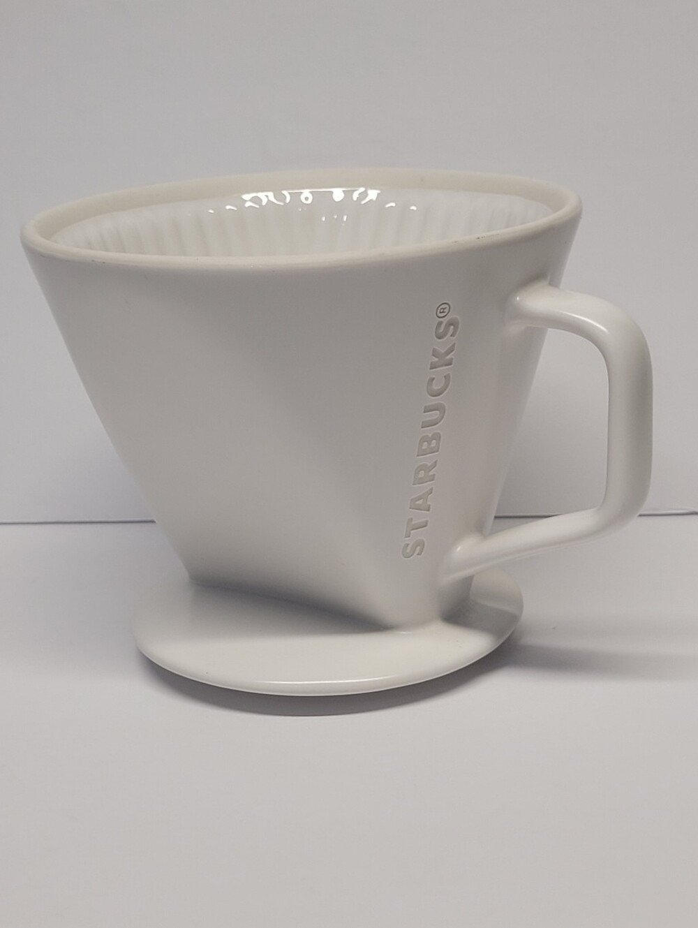Starbucks White Ceramic Coffee Dripper